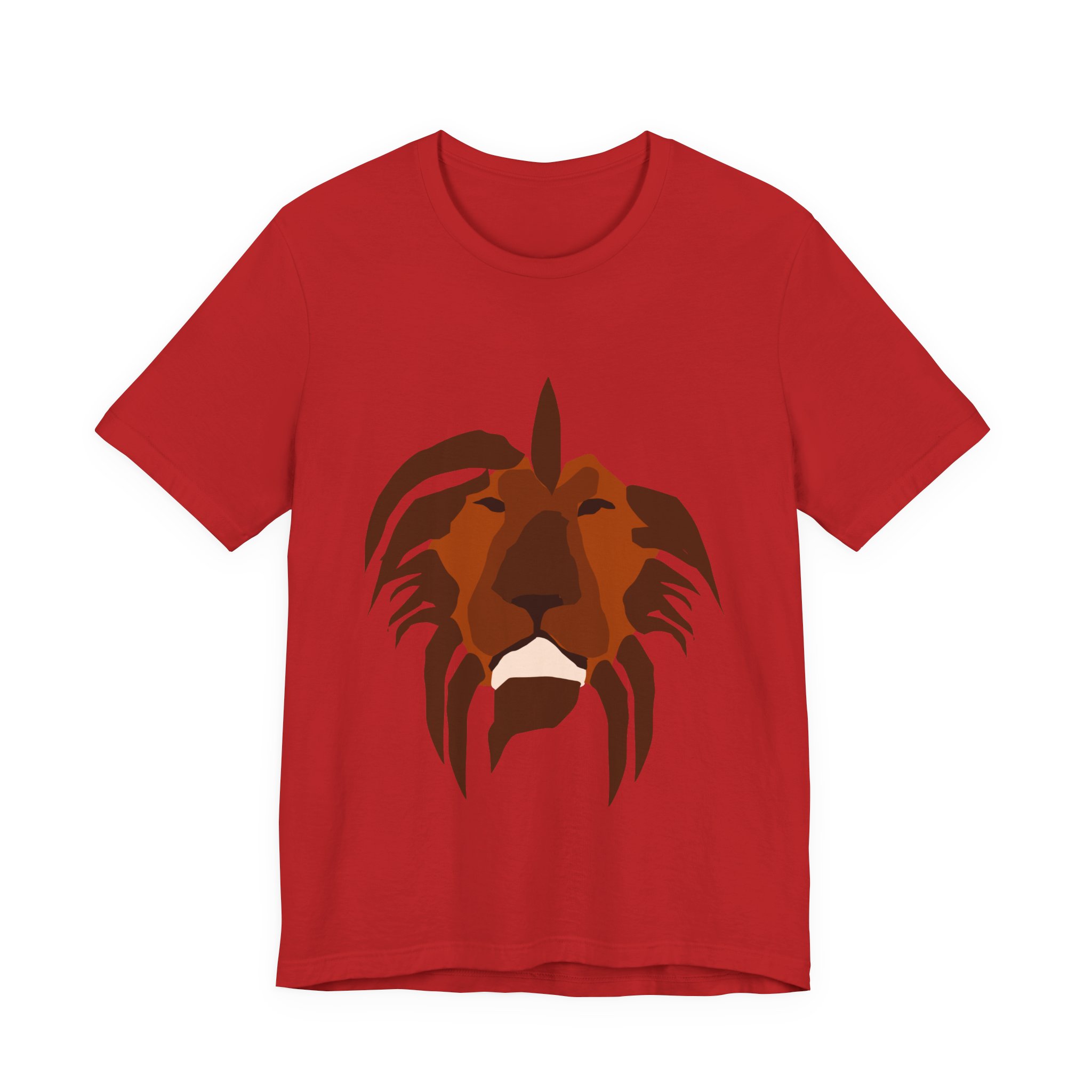 Lion Head Graphic Tee — Minimalist Geometric Lion Shirt - Image 13