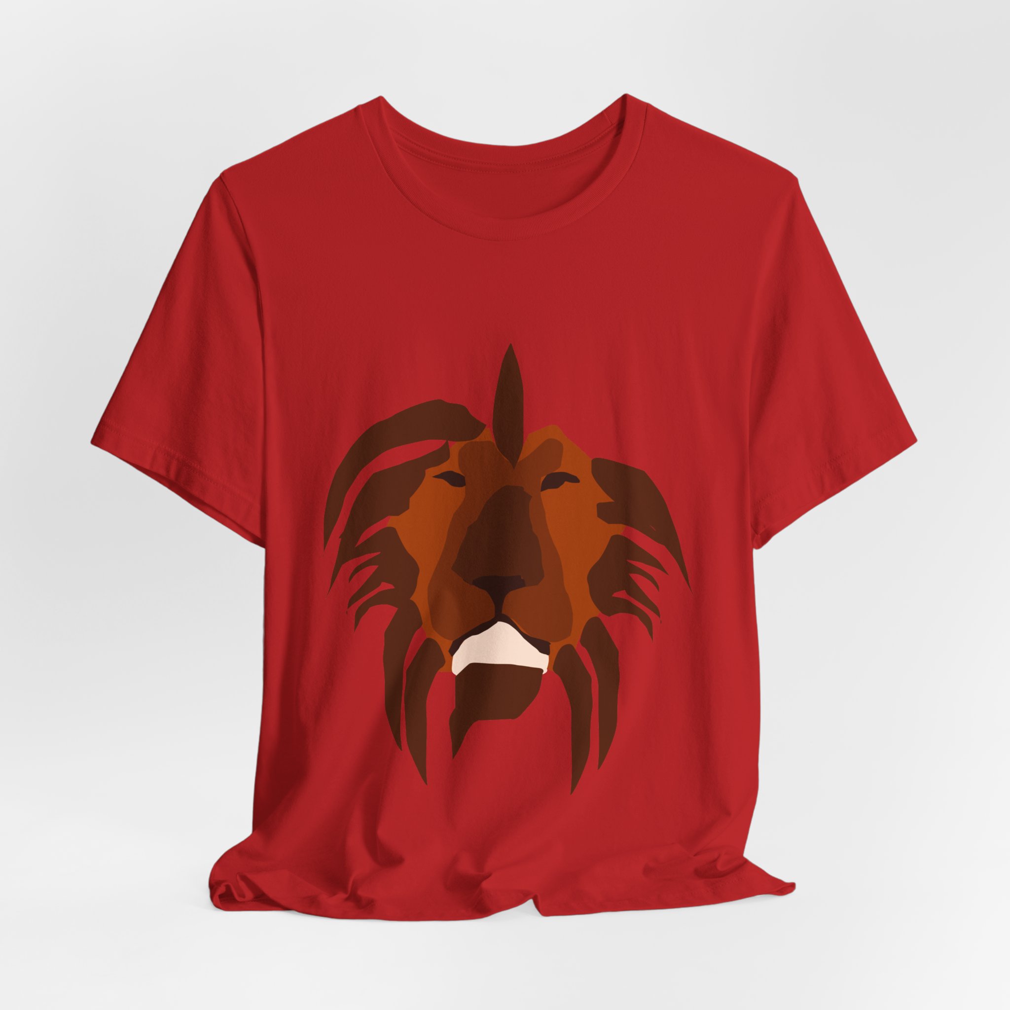 Lion Head Graphic Tee — Minimalist Geometric Lion Shirt - Image 16