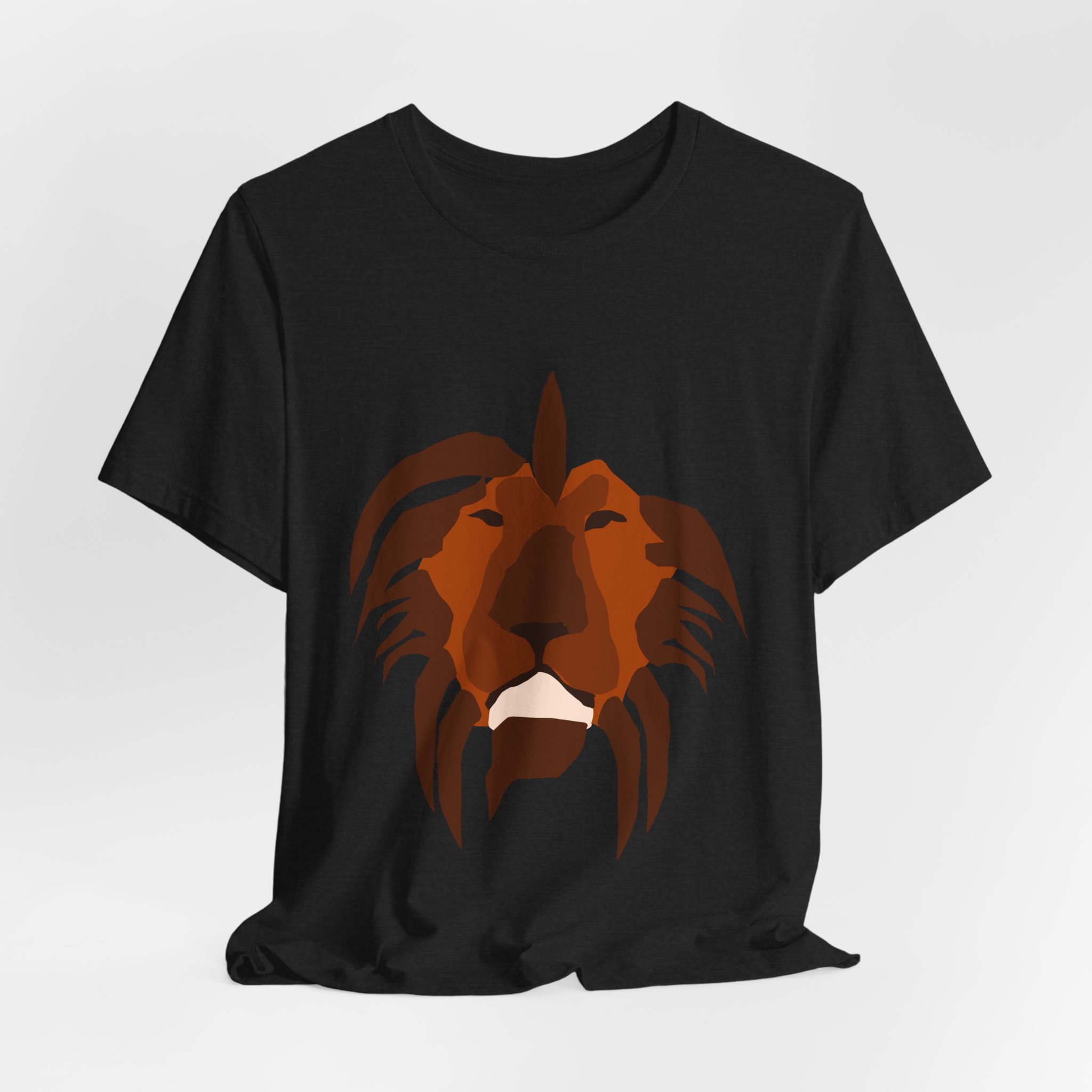 Lion Head Graphic Tee — Minimalist Geometric Lion Shirt - Image 8