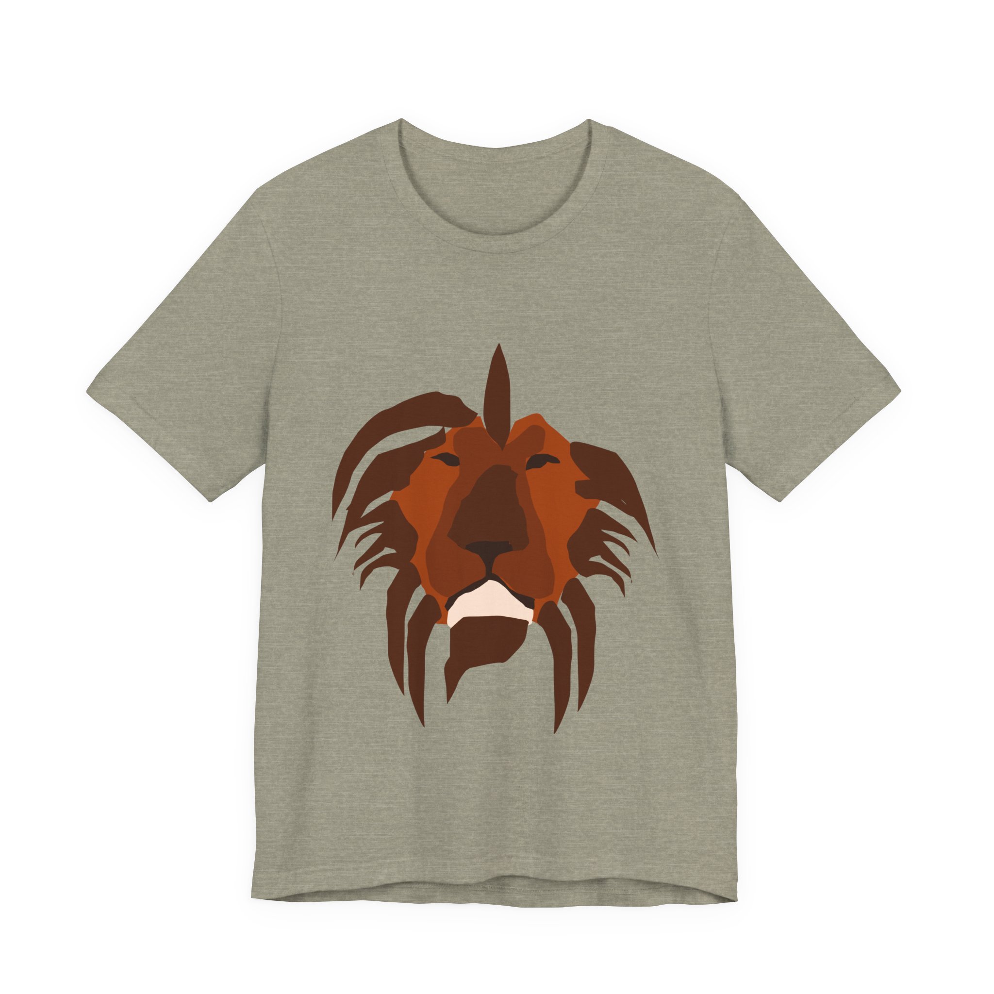 Lion Head Graphic Tee — Minimalist Geometric Lion Shirt - Image 9