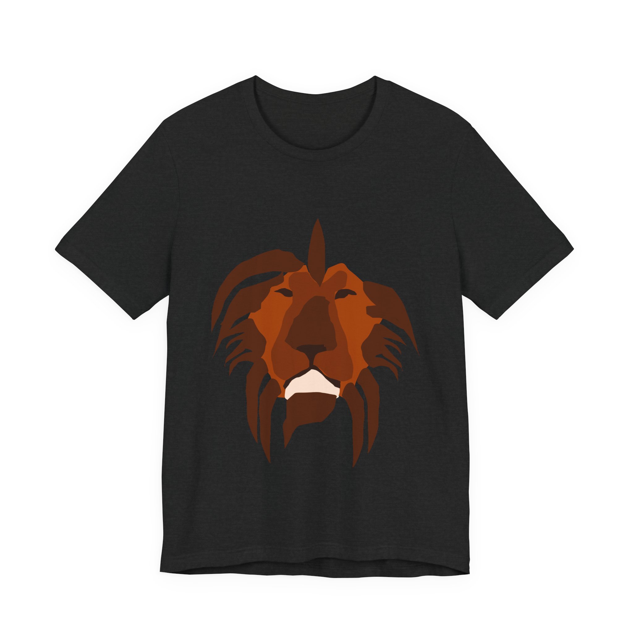 Lion Head Graphic Tee — Minimalist Geometric Lion Shirt - Image 5