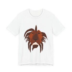 Lion Head Graphic Tee — Minimalist Geometric Lion Shirt